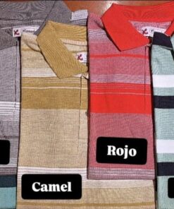 RH-543 CHOMBA HOMBRE PIQUE RAYADA - Imagen 3