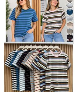 R-3101 REMERA ALGODON RAYADA