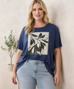 R-3111 REMERA MODAL VISCOSA ESTAMPADA TACHAS