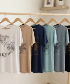 R-3114 REMERA MODAL VISCOSA SWEET CON RECUADRO DOS FLORES - Imagen 2